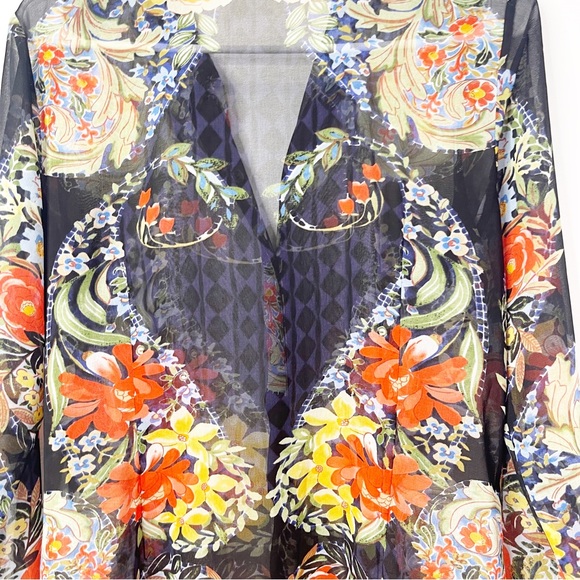 Cabi Floral Sheer Blouse Size Small S - Picture 10 of 10